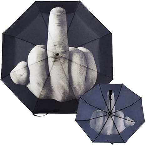 Middle Finger Black Umbrella