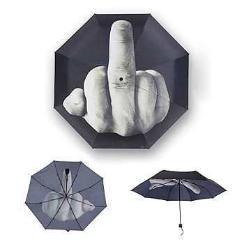 Middle Finger Black Umbrella