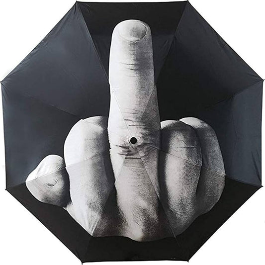Middle Finger Black Umbrella