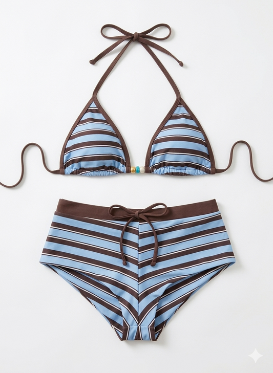 Striped Swimsuit Bikini